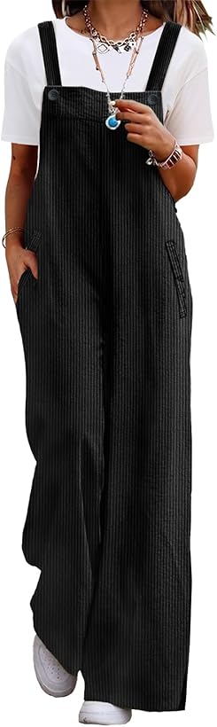 YESNO Corduroy Overalls Adjustable Jumpsuits