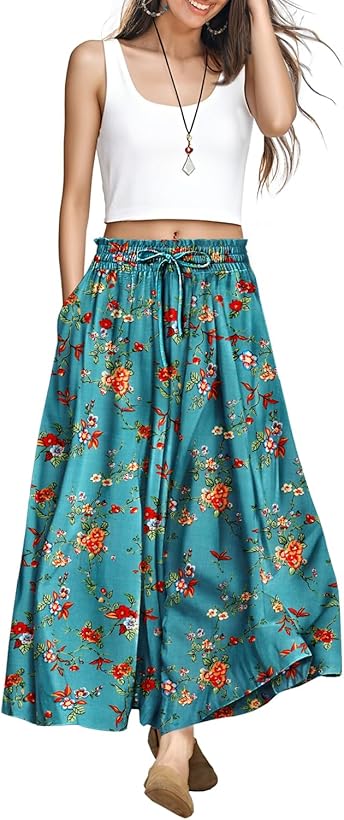 YESNO Palazzo Waisted Trousers Pockets